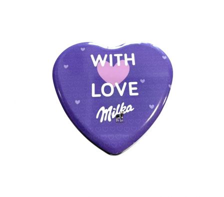 LATA CON CHOCOLATES MILKA DISEÑO WITH LOVE X6