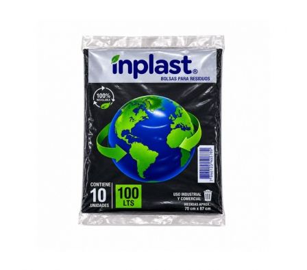 BOLSAS P/ RESIDUOS INPLAST 100L X10 UNIDADES