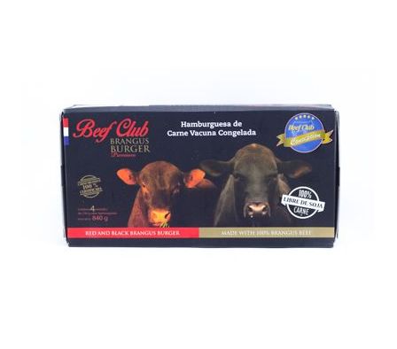 HAMBURGUESA BEEF CLUB BRANGUS PREMIUM 4UNDS 840GR