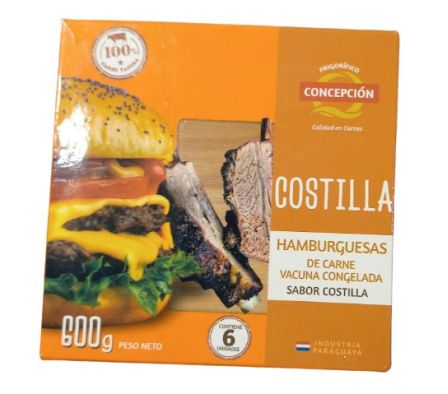 HAMBURGUESA CONCEPCION COSTILLA 6 UNDS 600GRS.