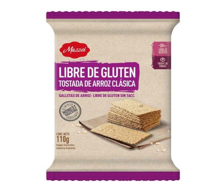 TOSTADAS DE ARROZ MAZZEI SIN GLUTEN 110 GR