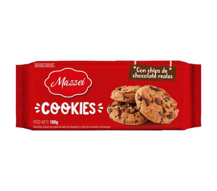COOKIES MAZZEI CON CHIPS DE CHOCOLATE EN BANDEJITA