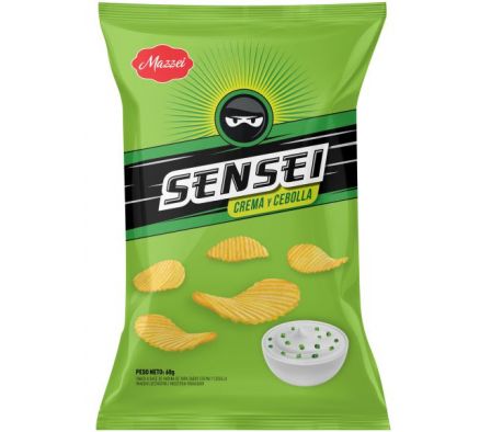 PAPAS FRITAS SENSEI MAZZEI CREMA Y CEBOLLA 60GR