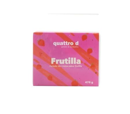 HELADO QUATTRO D FRUTILLA 500 ML