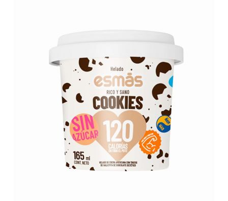 HELADO ESMAS COOKIES N CREAM 165 ML