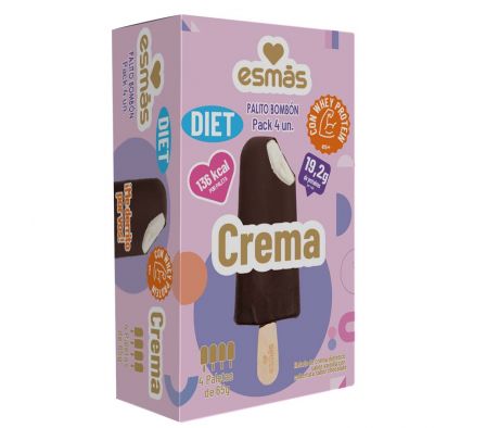 PACK HELADO ESMAS CREMA 4 X UN.
