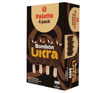 PACK HELADO PALETTO BOMBON ULTRA 4 X UN.