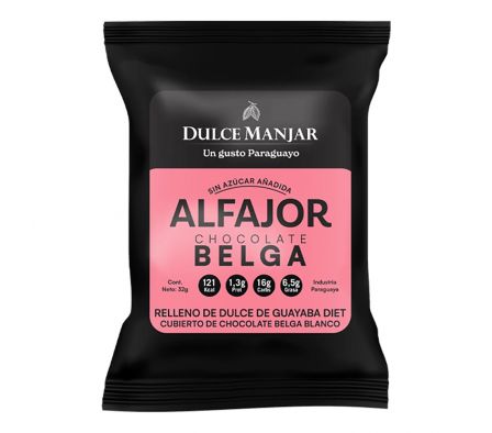 ALFAJOR DULCE MANJAR BELGA DULCE DE GUAYABA 32G