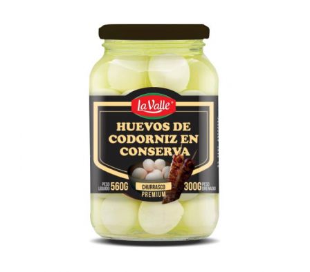 HUEVO DE CODORNIZ LA VALLE CHURRASCO 300G VIDRIO