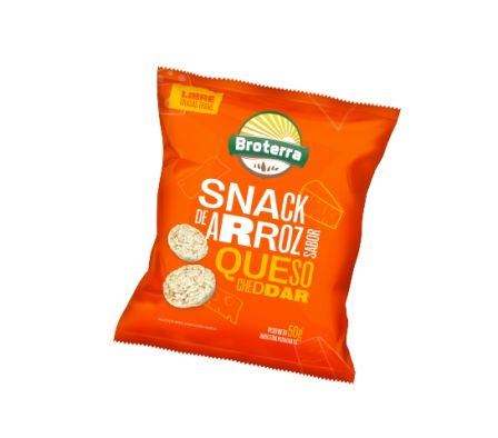 GALLETAS BROTERRA DE ARROZ QUESO CHEDDAR 50 GR