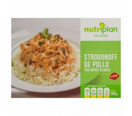 STROGONOFF DE POLLO NUTRIPLAN CON ARROZ CONG. 260G