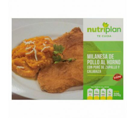 MILANESA NUTRIPLAN POLLO C/PURE DE ZAP/CALAB 320GR