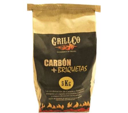 MIX CARBON + BRIQUETAS 5KG GRILLCO