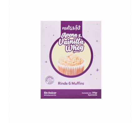 PRE-MEZCLA MUFFIN NUTS&FIT AVENA VAINILLA S/AZUCAR