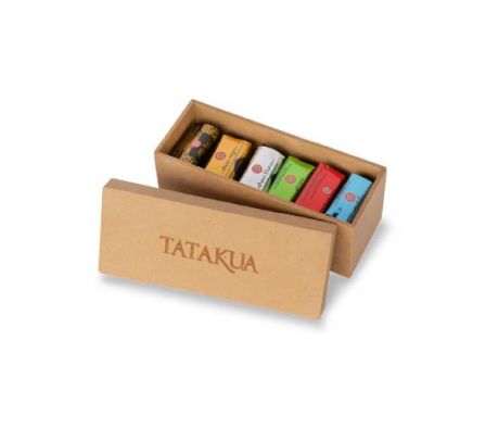 CAJA MADERA DE ALFAJOR TATAKUA 6UNID