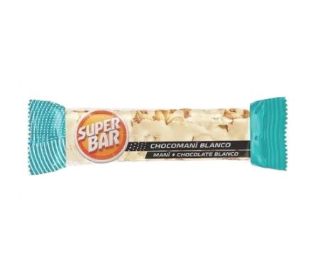 BARRA DE MANI SUPER BAR C/ CHOCOLATE BLANCO 45 GR