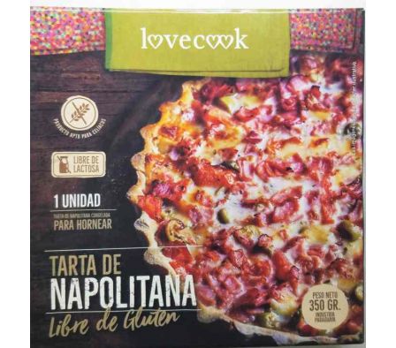 TARTA SALADA LOVE COOK NAPOLITANA S/ LACTOSA  350G