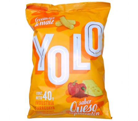 CROCANTE DE MAIZ YOLO SABOR QUESO Y PIMENTON 40G