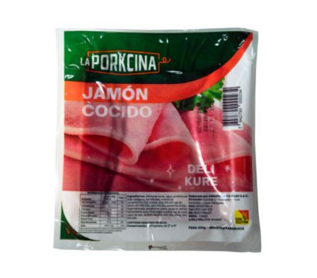 JAMÓN COCIDO LA PORKCINA EV 200 GR