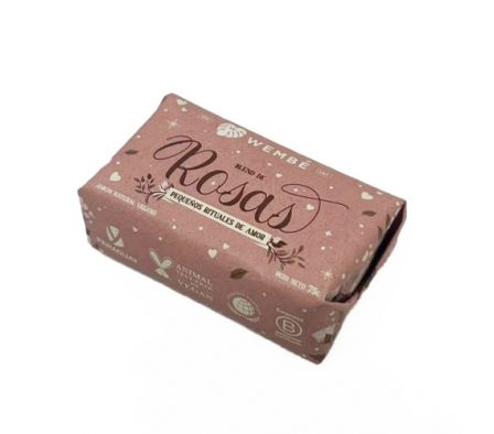 JABON NATURAL VEGANO ROSAS 75GR