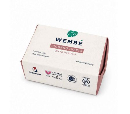 JABON NATURAL WEMBE VEGANO ROSAS 160GR            