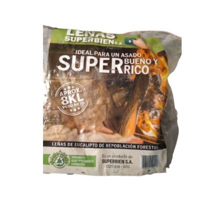 BOLSAS DE LEÑAS SUPER BIEN DE EUCALIPTO DE 8 KILOS