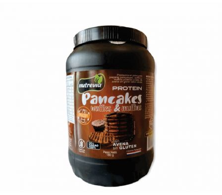 PREMEZCLA NUTREVIA PANCAKE PROTEICO CACAO S/G 180G