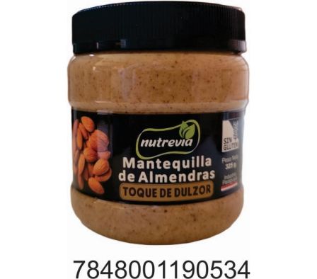 MANTEQUILLA DE ALMENDRAS    TOQUE DULZOR