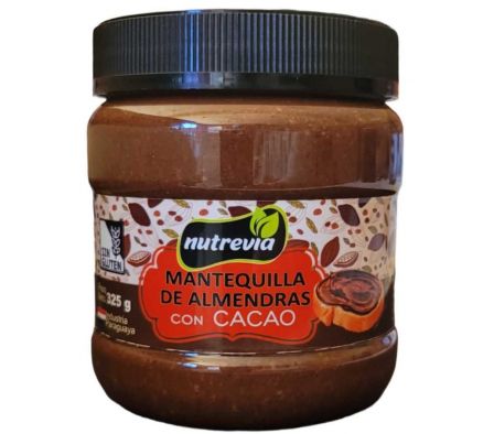 MANTEQUILLA DE ALMENDRAS NUTREVIA C/CACAO 325GR