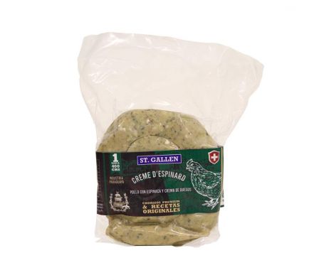 CHORIZO ST GALLEN C/ESPINACA/PARMESANO PAQ 400GR