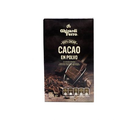 CACAO 100% GHIRARDI FERRO EN POLVO 200GR