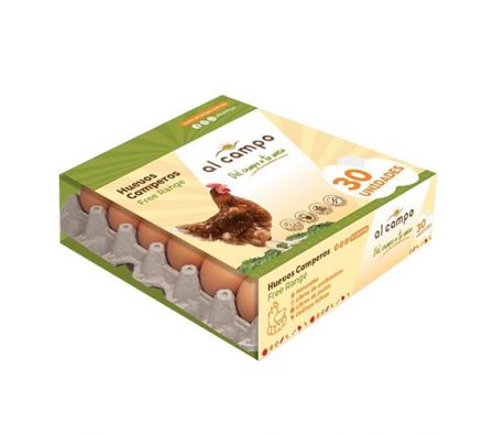 HUEVOS CAMPEROS AL CAMPO TIPO A TAMAÑO M 30UNID