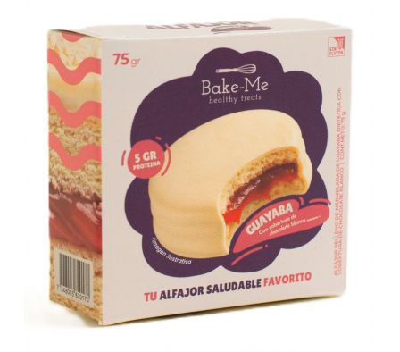 ALFAJOR BAKE-ME GUAYABA RELL. GUAYABA LIGHT 75GR