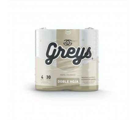 PAPEL HIGIENICO GREYS DOBLE HOJA 4.UN