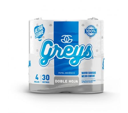 PAPEL HIGIENICO GREYS DH ULTRA SUAVE 4 UN