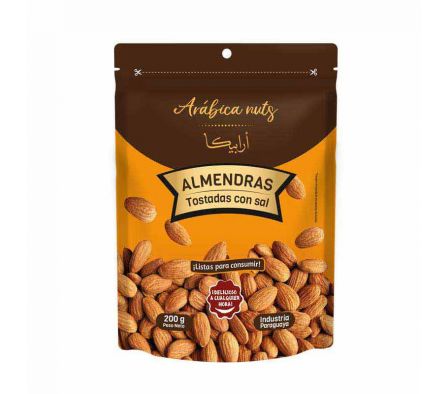 SNACK ARABICA FOODS ALMENDRAS TOSTADA C/SAL 200GR