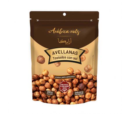 SNACK ARABICA FOODS AVELLANAS TOSTADAS C/SAL 200GR