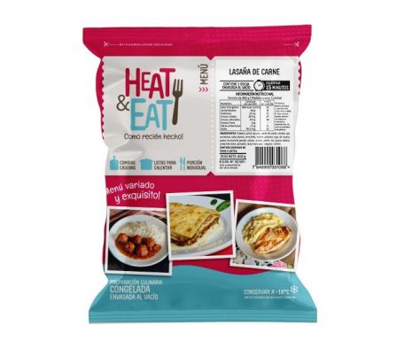 LASAÑA HEAT & EAT CARNE 450GR