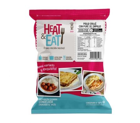 POLLO GRILLE HEAT & EAT C/ PURE DE ZAPALLOS 380GR