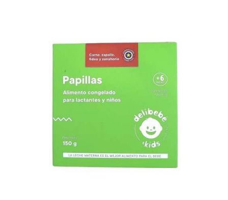 PAPILLA DELIBEBE DE ZAPALLO ZANAHORIA CARNE Y FIDE