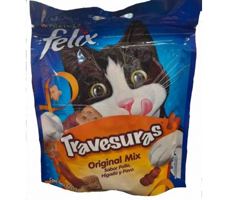ALIMENTO PARA GATO FELIX TRAVESURAS ORIG MIX 60 GR