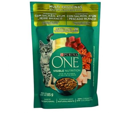 ALIMENTO PARA GATO ONE MULTI PROTEINAS ADUL/GAT 85