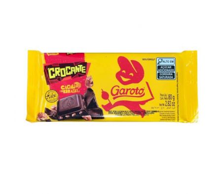 CHOCOLATE GAROTO CROCANTE CON LECHE 80 GR.