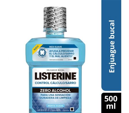 ENJUAGUE BUCAL LISTERINE ANTI SARRO ZERO 500ML