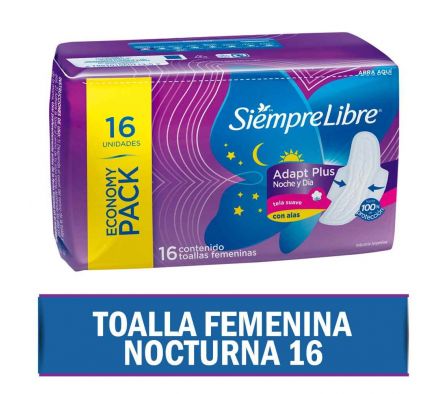 TOALLA HIGIENICA SIEMPRE LIBRE NOCTURNA 16UN