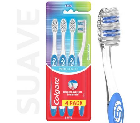 CEPILLO DENTAL COLGATE PROCUIDADO 4 UNIDADES