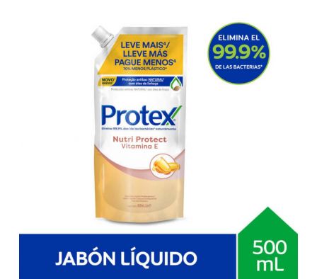 JABON LIQUIDO PROTEX VITAMINA E DOY PACK 500ML