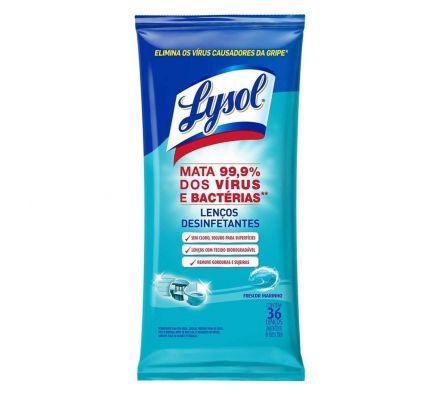 TOALLITA DESINFECTANTE LYSOL FRESCURA MARINA 36UN