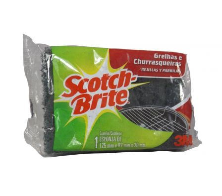 ESPONJA SCOTCH BRITE FIBRA P/PARRILLA GRILL