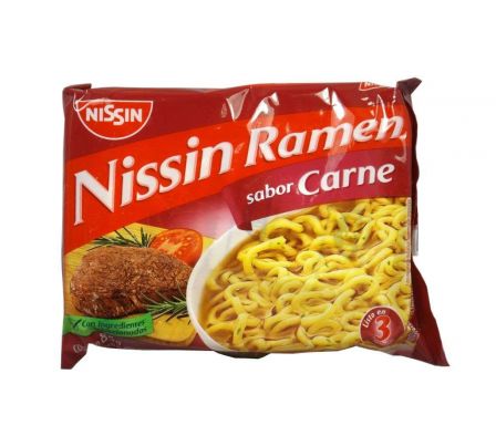 FIDEO INSTANTENEO NISSIN LAMEN CARNE